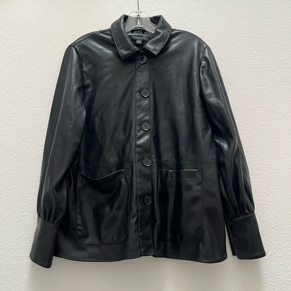 Marc New York Black Faux Leather Women's Jacket - Picture 5 of 13